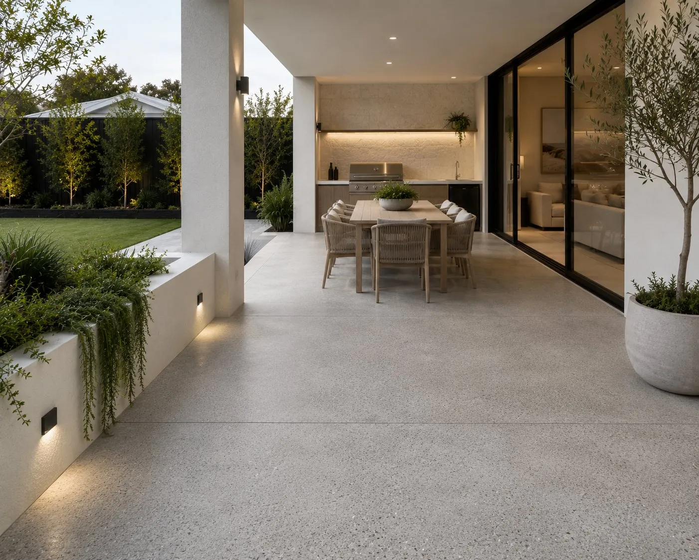 Honed or polished finish, indicative look